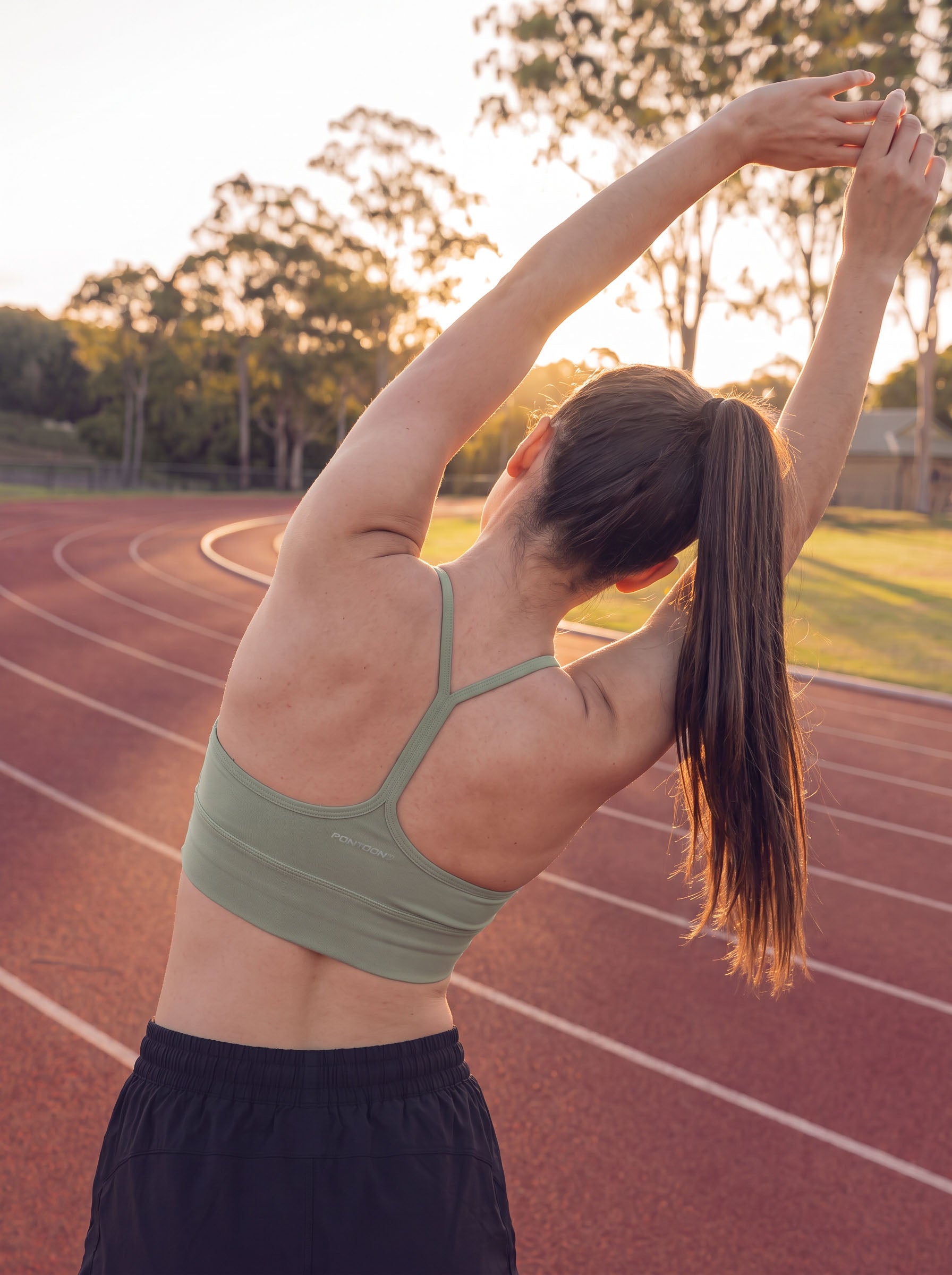 FlexiFit Sports Bra, Matcha Latte, view 5
