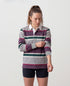 Classic Rugby Jersey - Grey and Burgundy  Stripes
