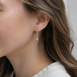 hanging oar earrings in silver - strokeside designs rowing jewellery