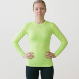 Women’s Rowing Baselayer UV Tee – Long Sleeve – SolarShield - High Viz
