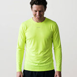 Men’s Rowing UV Baselayer – Long Sleeve – SolarShield – High Visibility Yellow