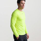 Men’s Rowing UV Baselayer – Long Sleeve – SolarShield – High Visibility Yellow