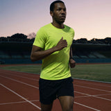 Men’s Rowing UV Baselayer Tee – Short Sleeve – SolarShield – High Visibility Yellow