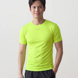 Men’s Rowing UV Baselayer Tee – Short Sleeve – SolarShield – High Visibility Yellow