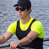 Men’s Rowing UV Baselayer Tee – Short Sleeve – SolarShield – High Visibility Yellow