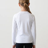 Kids Long Sleeve UV Tee – SolarShield – White