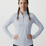 Women’s Mesh ¼ Zip Active Top – Breathable & Lightweight – Grey