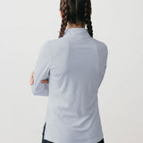 Women’s Mesh ¼ Zip Active Top – Breathable & Lightweight – Grey