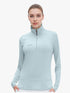 Women’s Breeze Mesh Quarter Zip – Quick-Dry Activewear – Light Green