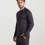 Men’s Quarter Zip Pullover – Lightweight Activewear – Black – Training & Team Sports