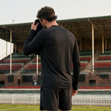 Men’s Quarter Zip Pullover – Lightweight Activewear – Black – Training & Team Sports