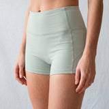 Freestyle High Waisted Shorts (Light green)