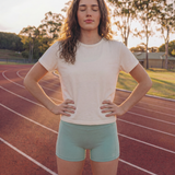 Freestyle High Waisted Shorts (Light green)