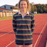 Classic Rugby Jersey - Navy and Green Stripes