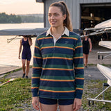 Classic Rugby Jersey - Navy and Green Stripes