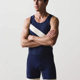 Men’s Rowing Unisuit – Varsity Sash – Navy and Ivory
