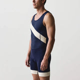 Men’s Rowing Unisuit – Varsity Sash – Navy and Ivory