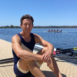 Men’s Rowing Unisuit – Varsity Sash – Navy and Ivory