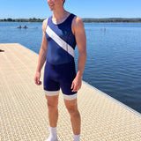 Men’s Rowing Unisuit – Varsity Sash – Navy and Ivory