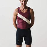 Men’s Rowing Unisuit – Varsity Sash – Oxblood and Ivory