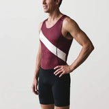 Men’s Rowing Unisuit – Varsity Sash – Oxblood and Ivory