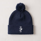 Pom Pom Beanie - Navy