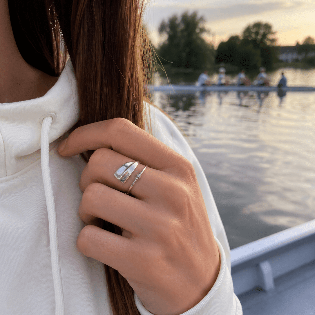 Rowing Cleaver Oar Ring - Strokeside Designs rowing gifts - rowing jewellery