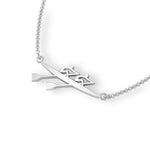 Rowing Double Scull Necklace - Strokeside Designs rowing gifts - rowing jewellery