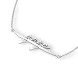 Rowing Four Necklace - Strokeside Designs rowing gifts - rowing jewellery