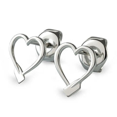 Rowing Heart Stud Earrings - Strokeside Designs rowing gifts - rowing jewellery