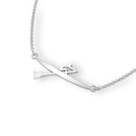 Rowing Single Scull Necklace - Strokeside Designs rowing gifts - rowing jewellery