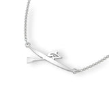 Rowing Single Scull Necklace - Strokeside Designs rowing gifts - rowing jewellery