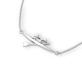Rowing Pair Necklace - Strokeside Designs rowing gifts - rowing jewellery