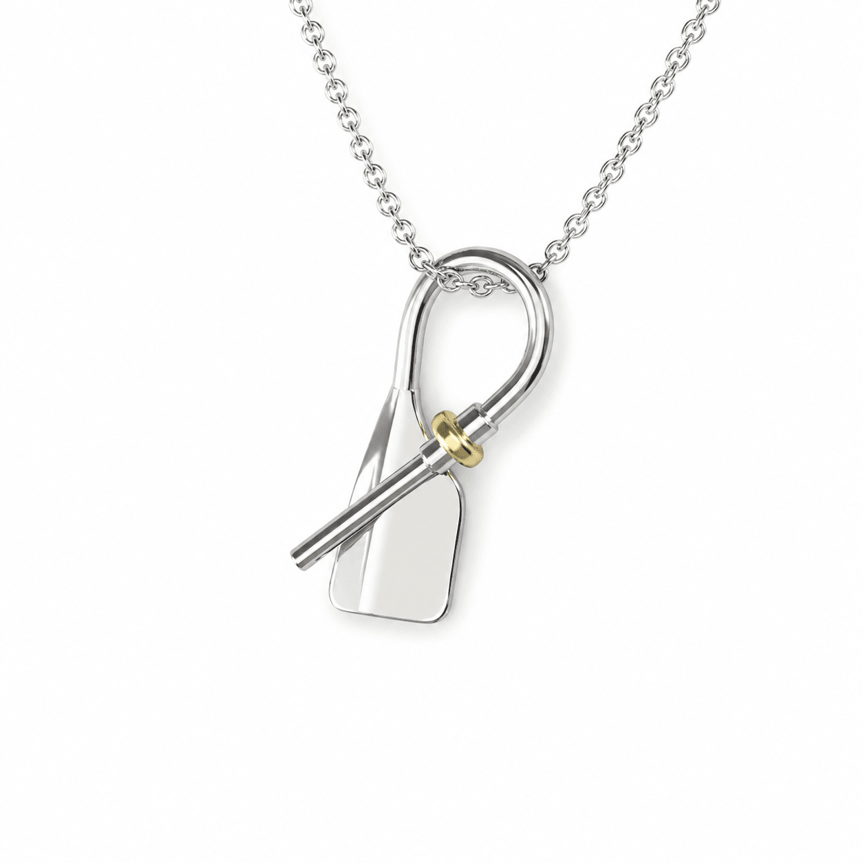 Rowing Bent Oar Pendant - Strokeside Designs rowing gifts - rowing jewellery