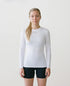 Women’s Rowing Baselayer UV Tee – Long Sleeve – SolarShield (White)