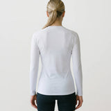 Women’s Rowing Baselayer UV Tee – Long Sleeve – SolarShield (White)