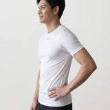 Men’s Rowing Baselayer Tee – Short Sleeve – SolarShield – White UV Top