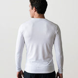 Men’s Rowing Baselayer – Long Sleeve UV Tee – SolarShield – White