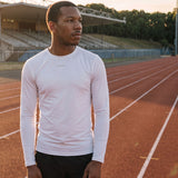 Men’s Rowing Baselayer – Long Sleeve UV Tee – SolarShield – White