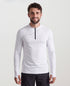 Men’s Quarter Zip Pullover – Lightweight Activewear – White – Multi-Sport Top