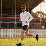 Men’s Quarter Zip Pullover – Lightweight Activewear – White – Multi-Sport Top