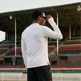 Men’s Quarter Zip Pullover – Lightweight Activewear – White – Multi-Sport Top
