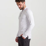Men’s Quarter Zip Pullover – Lightweight Activewear – White – Multi-Sport Top