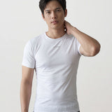 Men’s Rowing Baselayer Tee – Short Sleeve – SolarShield – White UV Top