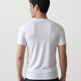 Men’s Rowing Baselayer Tee – Short Sleeve – SolarShield – White UV Top